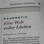 Eine Welt voller Lücken