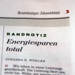 Energiesparen total – bis  zum Allerallerletzten…