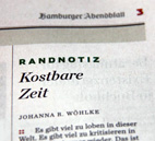 Kostbare Zeit