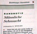 Männliche Sehnsucht